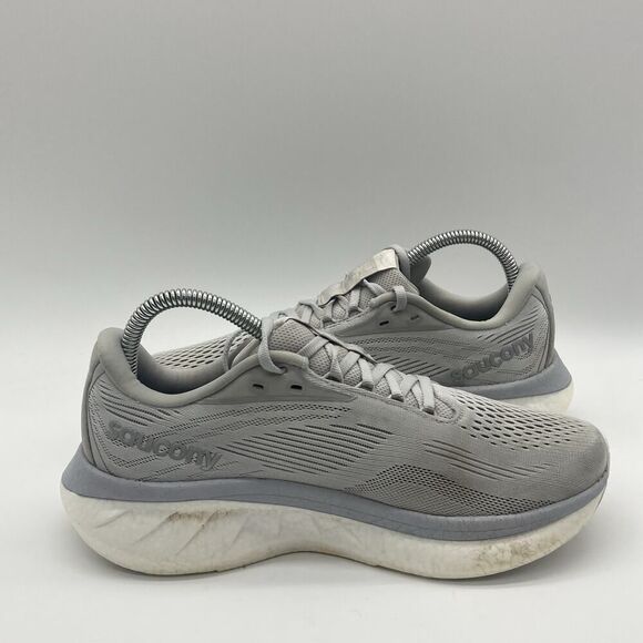 Womens Size 8 Saucony Ride 18 Gray Running Athletic Shoes Sneakers S11000-103 - Picture 6 of 9